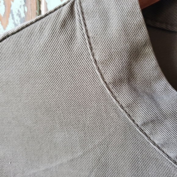 A N D E A W Y XXL Olive Green Dress with Drawstring Belt - Picture 5 of 7